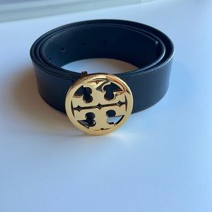 Authentic Tory Burch Black Leather Belt